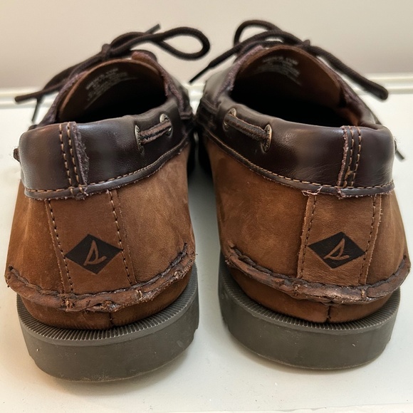 Men’s Sperry Top-Sider Authentic Original Brown Leather Boat Shoe - Picture 4 of 9